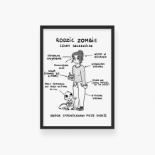 Plakat w ramce, Kolekcja Nie mogę, trzymam dziecko - Rodzic Zombie, 20x30 cm