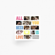 Plakat, All you need is love, 40x40 cm