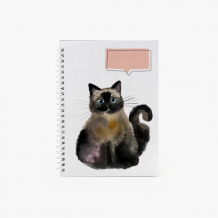 Notes Cat - kratka, 15x21 cm