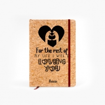 Notes korkowy Loving You, 14x21 cm