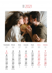Kalendarz, Twój projekt kalendarza, 30x40 cm