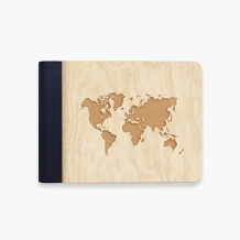 Album drewniany Mapa świata, 18x14 cm