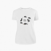 Koszulka damska, Kolekcja Rynn Rysuje - Koci krąg życia - damska