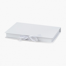 Pudełko na fotoksiażkę, 20x30/30x20 białe ekoskóra, 24x33 cm
