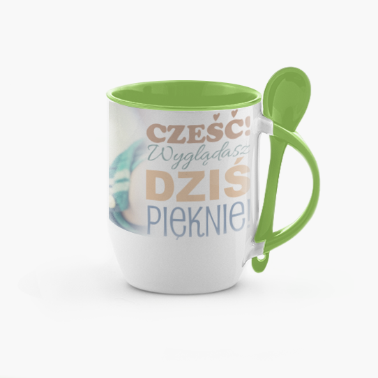 Kubek z łyżeczką, Cześć, wyglądasz dziś pięknie!