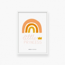 Plakat w ramce, Little Princess - lastryko - biała ramka, 20x30 cm