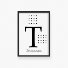 Plakat w ramce, Plakat typograficzny dla Taty- czarna ramka, 20x30 cm
