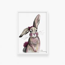 Plakat w ramce, Bunny- biała ramka, 20x30 cm