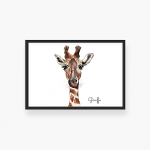 Plakat w ramce, Giraffe - czarna ramka, 30x20 cm