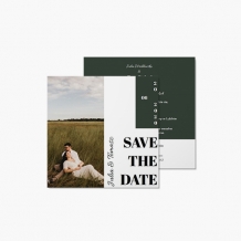 Zaproszenia Minimalistyczne Save The Date, 14x14 cm