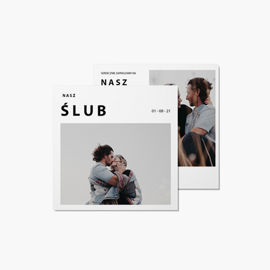 Zaproszenie Nowoczesne - Ślub