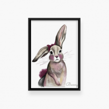 Plakat w ramce, Bunny- czara ramka, 20x30 cm