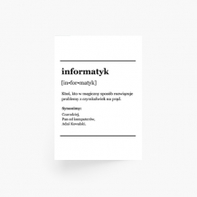 Plakat, Słownik - Informatyk , 30x40 cm