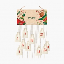 Kalendarz adwentowy, Świąteczne zwierzątka, 37x18 cm