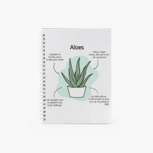 Notes Kolekcja Długopisem Malowane - Aloes Zwyczajny - kropki, 15x21 cm