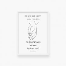 Plakat w ramce, Cytat Schulz- biała ramka, 20x30 cm