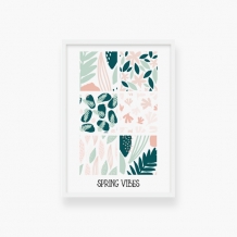 Plakat w ramce, Spring vibes - biała ramka, 20x30 cm