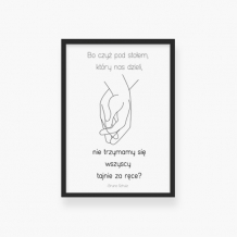 Plakat w ramce, Cytat Schulz- czarna ramka, 20x30 cm