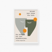 Plakat w ramce, Cytat Napierski- biała ramka, 20x30 cm