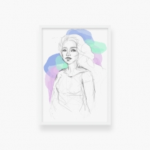 Plakat w ramce, Kobiecość I - biała ramka, 20x30 cm