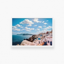 Plakat w ramce, Santorini, 30x20 cm