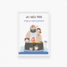 Plakat w ramce, Nadajemy na tych samych falach - biała ramka, 20x30 cm