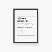 Plakat w ramce, Dla przyjaciółki - czarna ramka, 20x30 cm