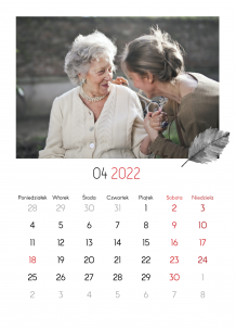 Kalendarz ścienny, Dla dziadków, 30x40 A3 cm
