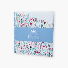 Album na zdjęcia Flowerbed blue - 200 zdjęć, 21x22 cm