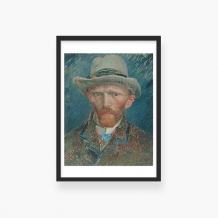 Plakat w ramce, Autoportret, Vincent van Gogh, 1887 - czarna ramka, 30x40 cm
