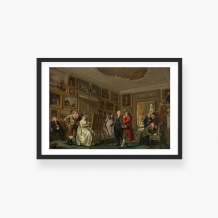 Plakat w ramce, Galeria sztuki Jana Gildemeestera Jansza, Adriaan de Lelie, 1794 - 1795 - czarna ramka, 40x30 cm
