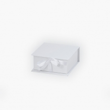 Pudełko na zdjęcia, 10x10 białe ekoskóra, 12x12 cm