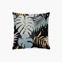 Poduszka, poliester, Monstera Szara, 40x40 cm