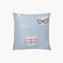 Poduszka, poliester, Koty w okularach, 40x40 cm