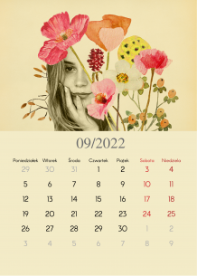 Kalendarz, Kobiety w kwiatach, 20x30 cm