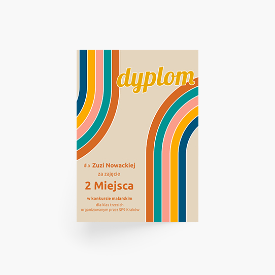 Plakat, Dyplom Tęcza, 21x30