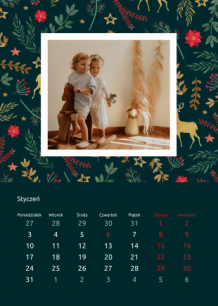 Kalendarz ścienny, Magia świąt, 20x30 A4 cm