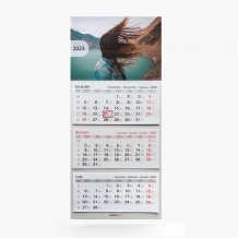 Kalendarz trójdzielny, Twój projekt, 30x70