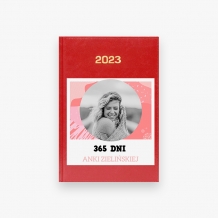 Kalendarz książkowy 365 dni - czerwony, 14x20 cm