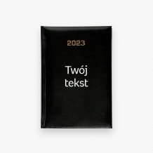 Kalendarz książkowy Twój tekst - czarny, 14x20 cm