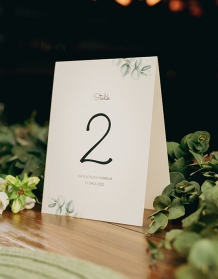 Numer stołu weselnego, Kolekcja Botaniczna - wersja 3