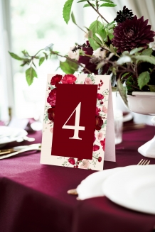 Numer stołu weselnego, Kolekcja Kwiatowa- wersja 2