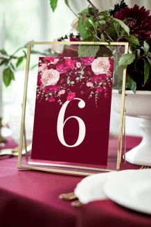 Numer stołu weselnego, Kolekcja Kwiatowa- wersja 3