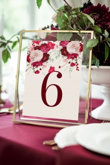 Numer stołu weselnego, Kolekcja Kwiatowa- wersja 4