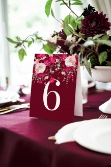 Numer stołu weselnego, Kolekcja Kwiatowa- wersja 3