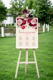 Plakat, Kolekcja Kwiatowa - Plan stołów - wersja 4, 70x100 cm