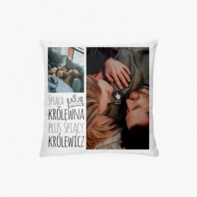 Poduszka, bawełna ekologiczna, Śpiąca królewna i śpiący królewicz, 38x38 cm