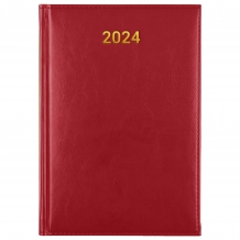 Kalendarz książkowy czerwony, 14x20 cm