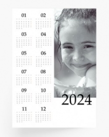 Kalendarz ścienny, Minimalistyczny kalendarz jednostronny , 30x40 cm