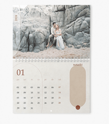 Kalendarz ścienny, Modernistyczny kalendarz ze spiralą na środku, 30x20 A4